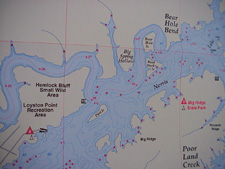 Tims ford lake map tennessee